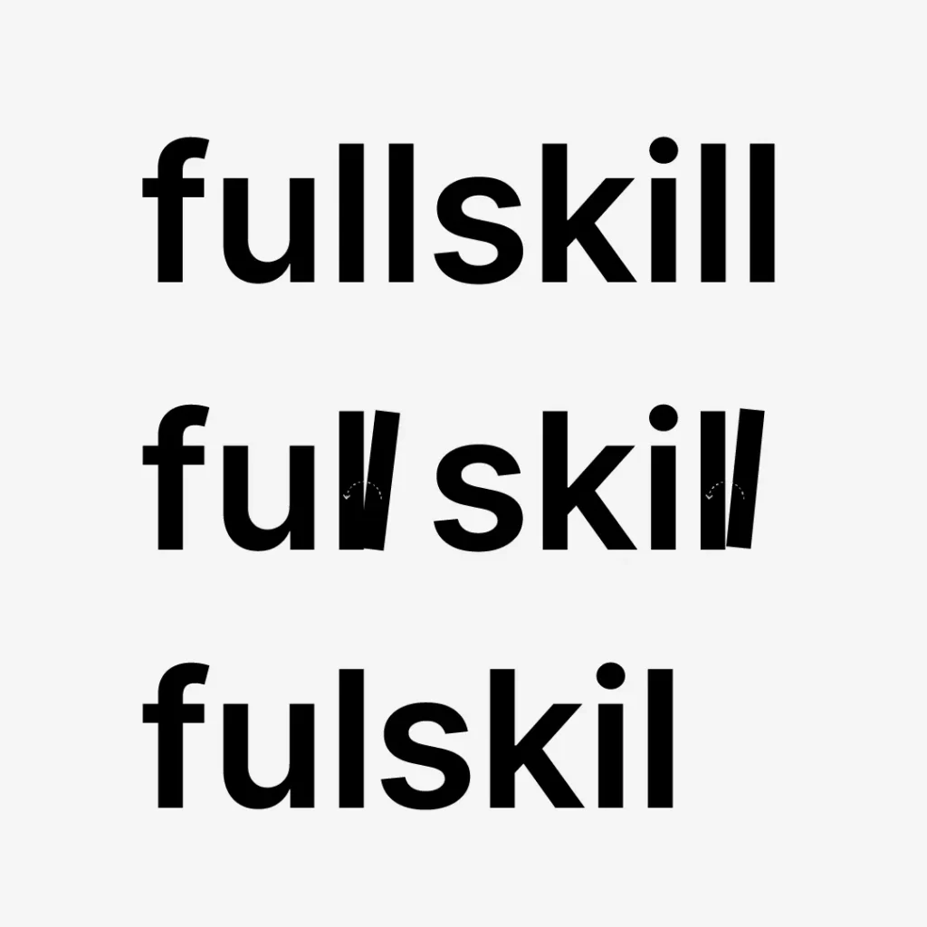 Transformation from "Fullskill" to "Fulskil in brand story