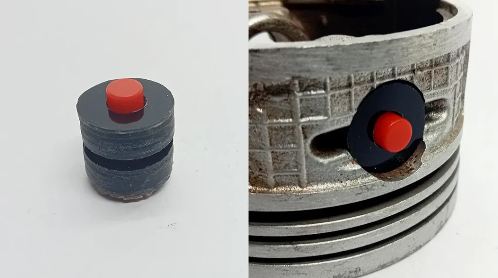 Switch installed in piston of rugged Bluetooth speaker
