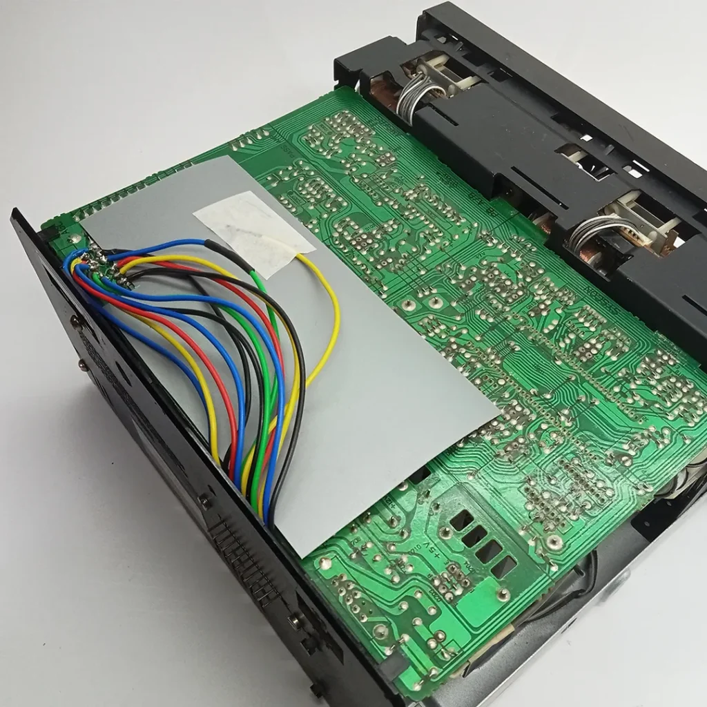 cassette deck unit, top open