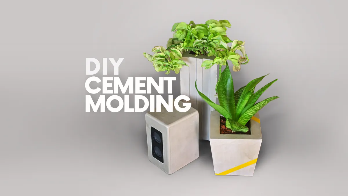 DIY concrete flower pot & Bluetooth speaker enclosure