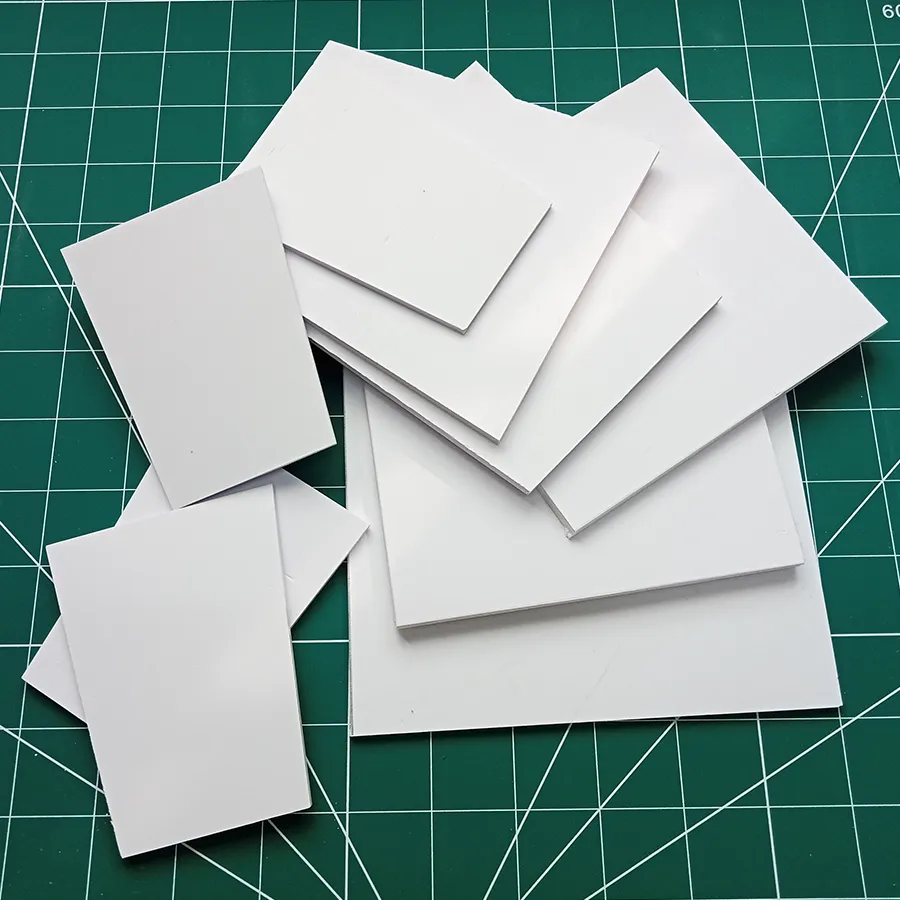 custom-cut foam board pieces for DIY concrete flower pot