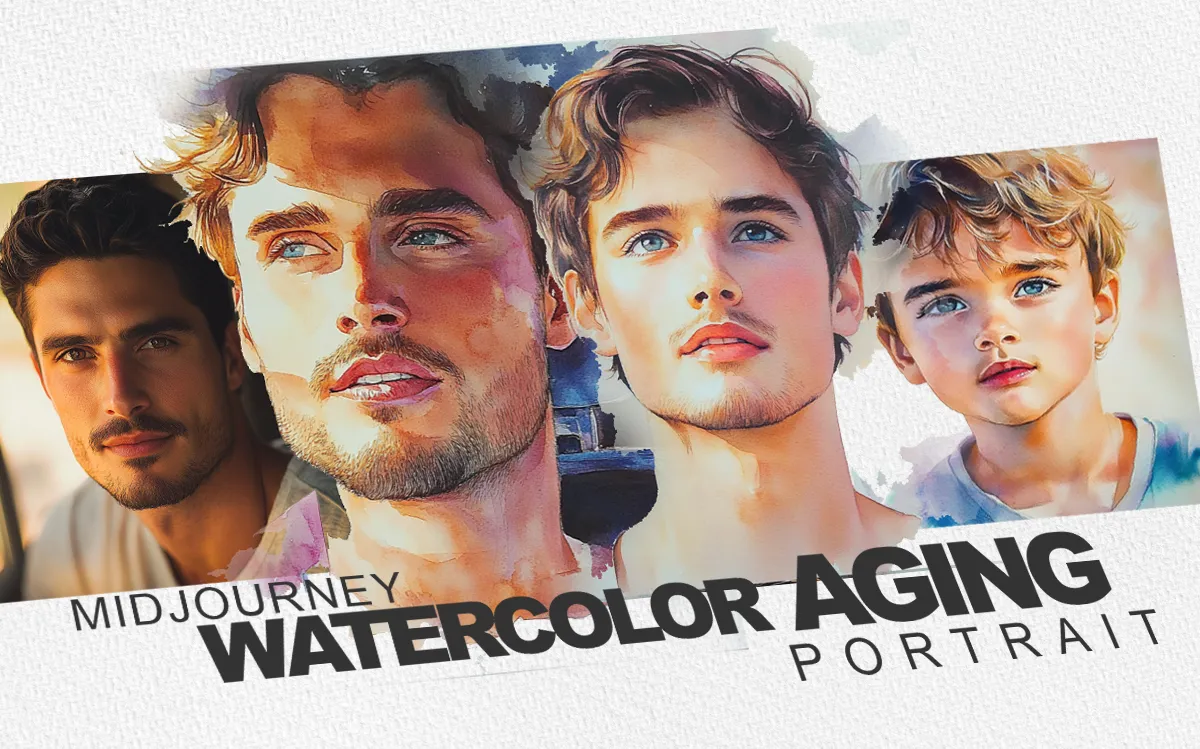 Consistent AI watercolor portraits