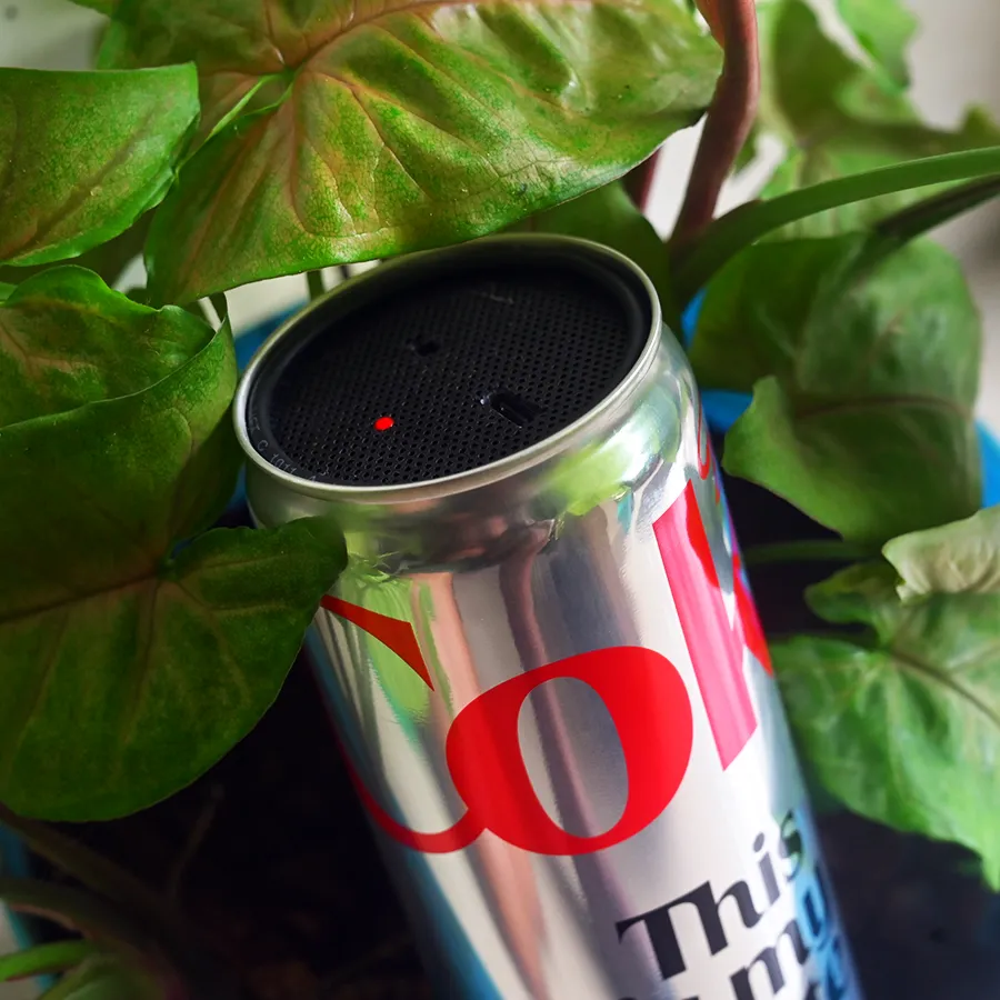 bluetooth player using coke tin