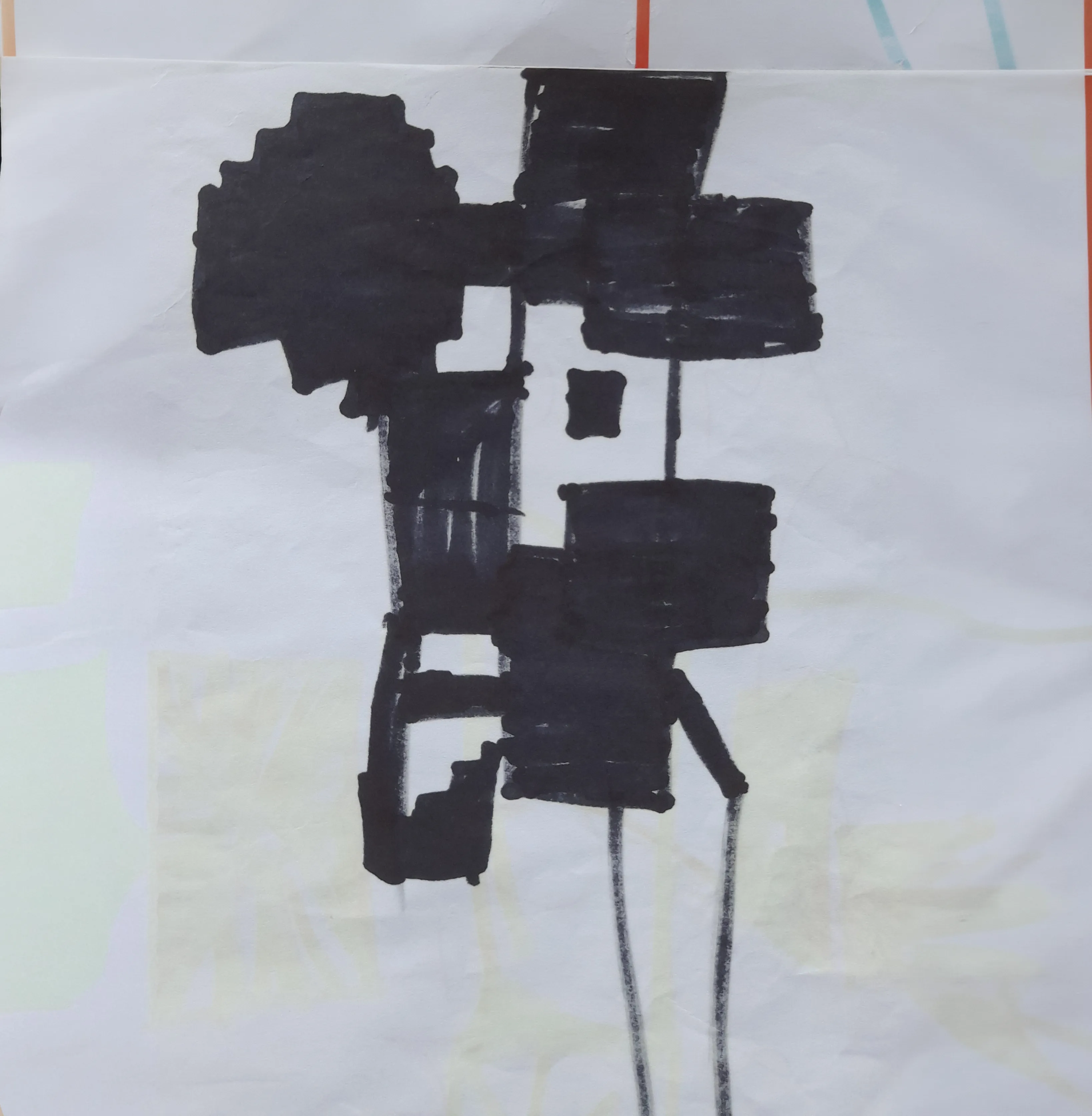 Original pen art sketch before poster conversion