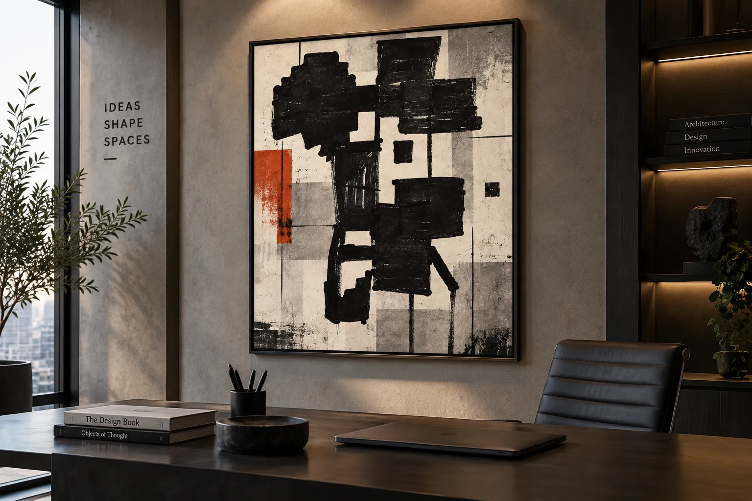 Mock-up of the abstract poster in a room setting