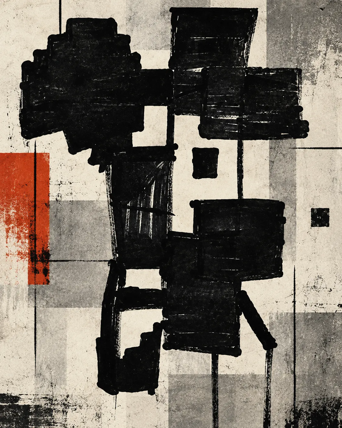 AI-generated abstract poster transformation