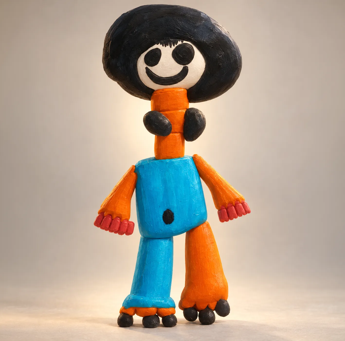 3D character version of the self-portrait sketch