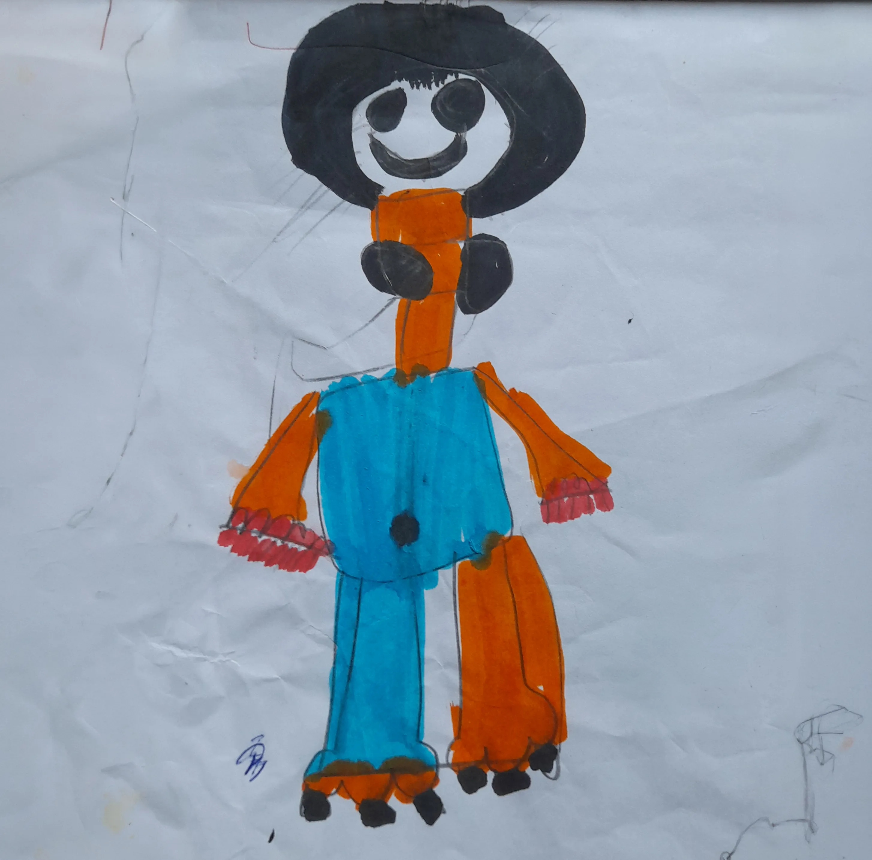 Original self-portrait sketch by the artist