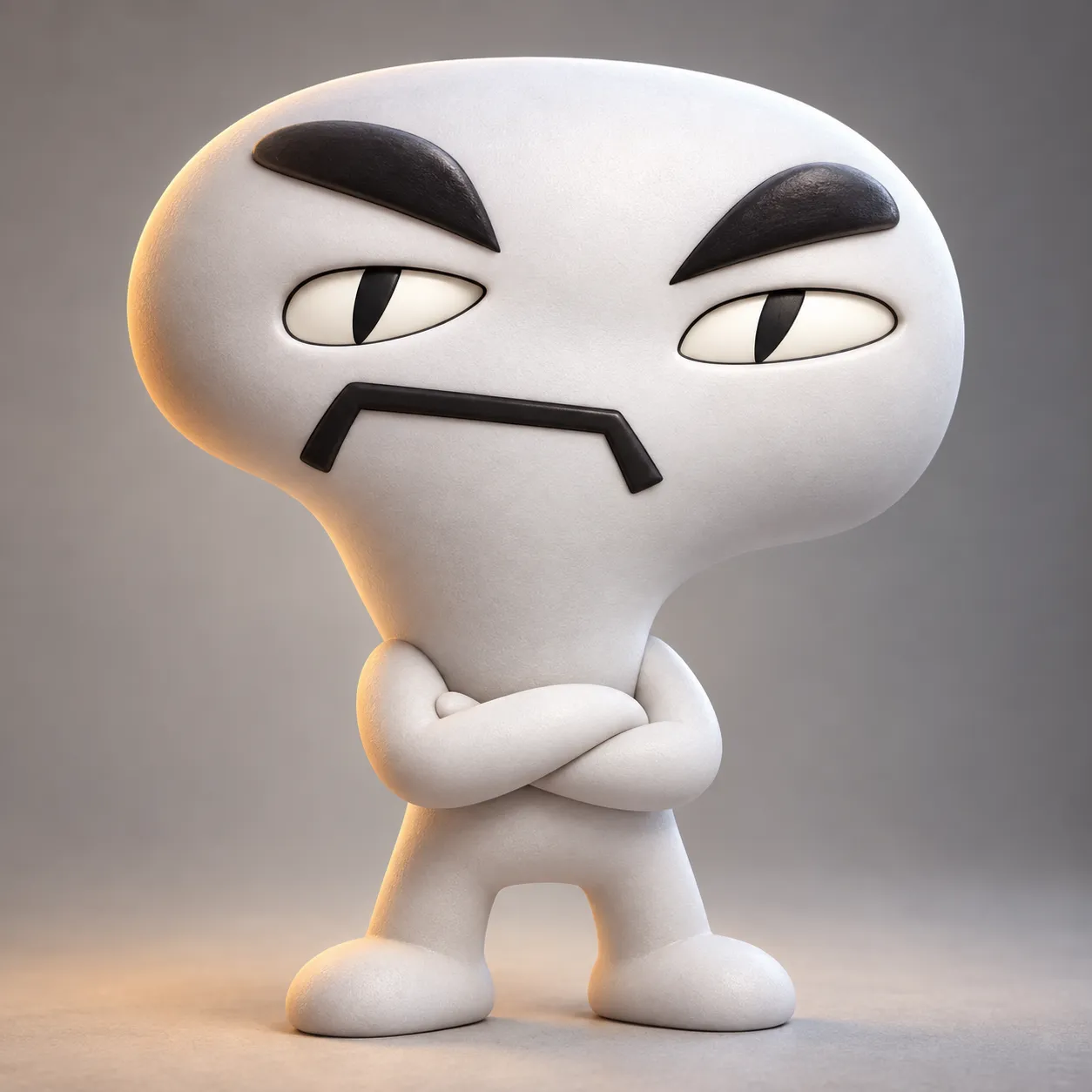 3D/2D cartoon character transformation of the skeptic sketch